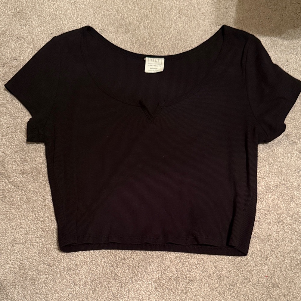 Full Tilt Black Crop Top